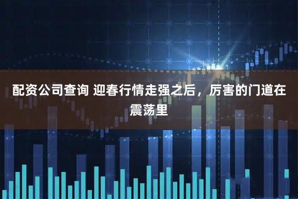 配资公司查询 迎春行情走强之后，厉害的门道在震荡里